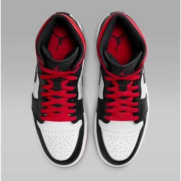 Nike Air Jordan 1 Mid Gym Red Black Toe Sneakers Men\'s Size 13 [DQ8426-106]‎ main image 13